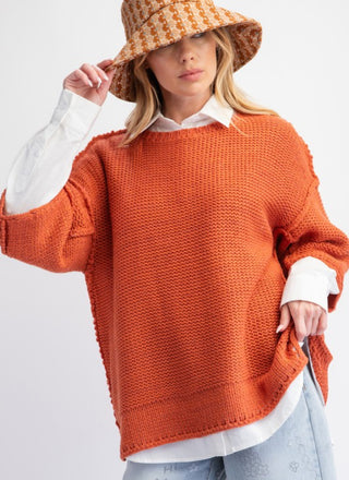 Spicy Rust Sweater Top