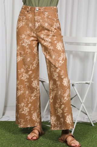Camel Floral Denim