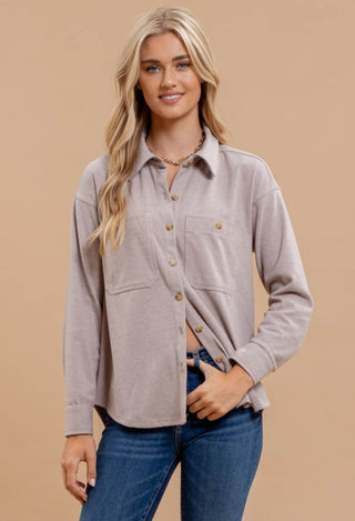 Soft Button Down Shacket