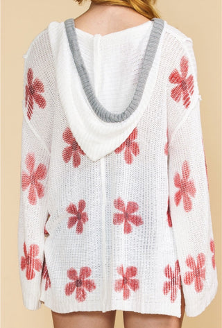 Floral Hoodie Sweater