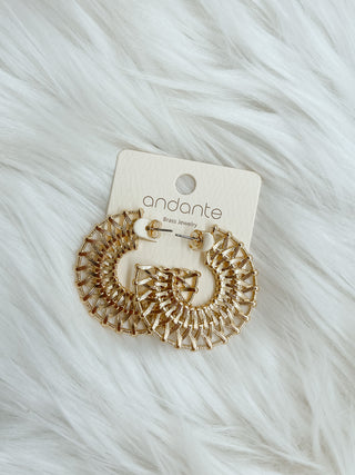 Textured Gold Hoops