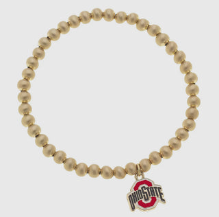 Ohio State Beaded Bracelet