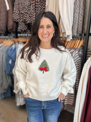 Ivory Holiday Charm Sweater