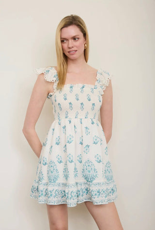 Floral Border Dress