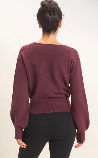 Plum Wrap Sweater