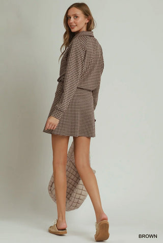 Gingham Skort