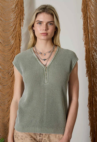 Olive Henley Sweater
