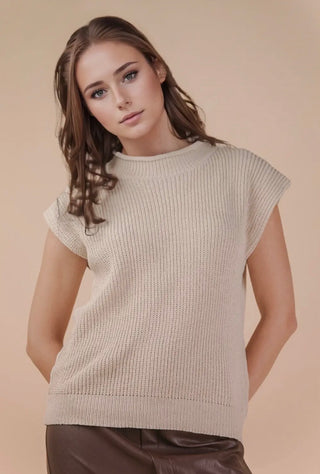Ecru Sleeveless Sweater