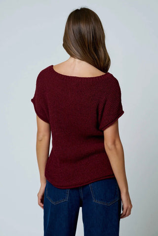 Burgundy Crew Neck Sweater