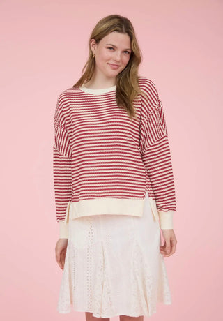 Red Stripe Pullover