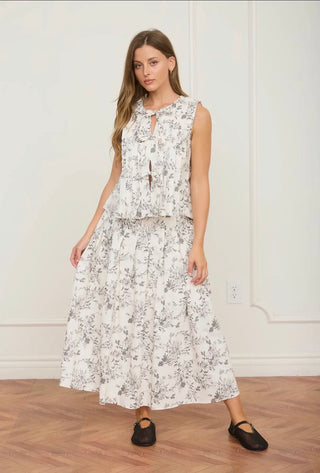Midnight Garden Midi Skirt