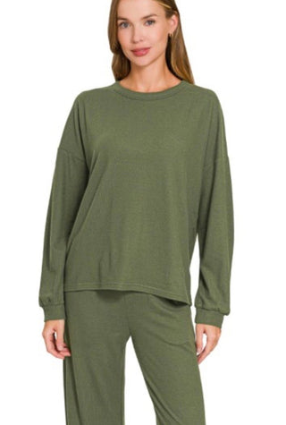 Olive Soft Lounge Top