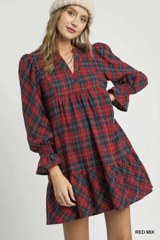 Red Plaid Dress