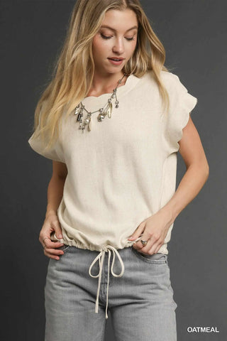 Oatmeal Linen Blouse