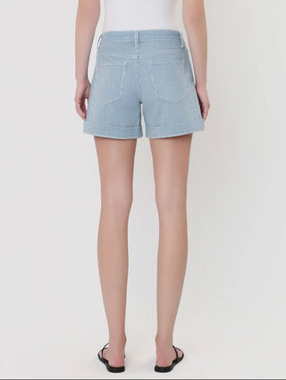 High Rise Striped Trouser Shorts