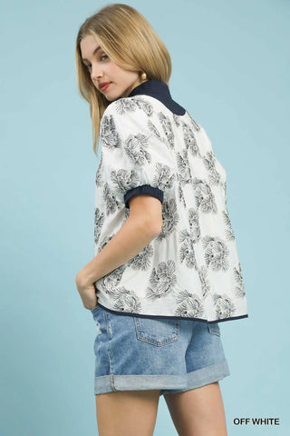 Delicate Bloom Embroidered Blouse