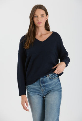 Navy V-Neck Sweater