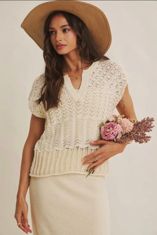 Sandy Shores Pointelle Sweater