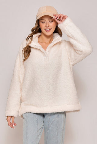 Cozy Cream Fleece Pullover