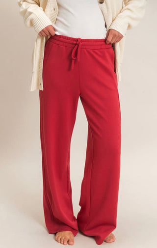 Red Straight Leg Pant