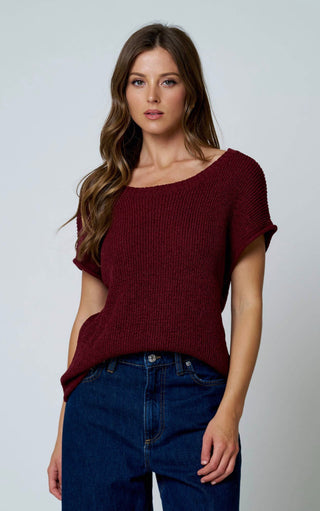 Burgundy Crew Neck Sweater