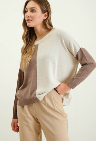 Mocha Colorblock Sweater