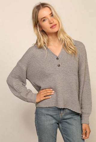 Grey Texture Sweater