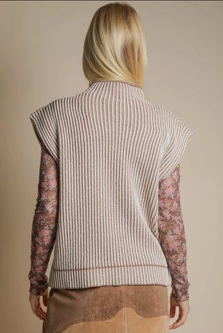 Mocha Ribbed Sweater Top