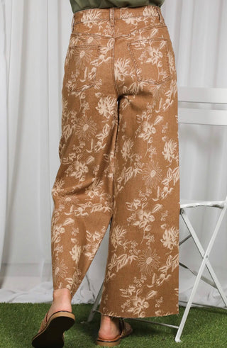 Camel Floral Denim