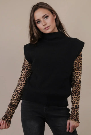 Black Sleeveless Sweater