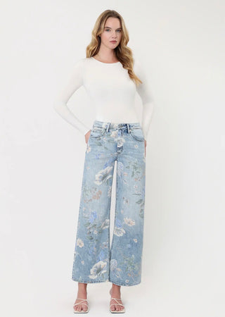 High Rise Vintage Floral Denim