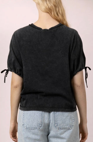 Black Mineral Wash Top