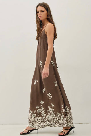 Mocha Meadow Maxi Dress