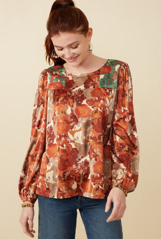 Abstract Botanical Blouse