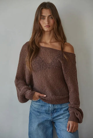 Chocolate Crochet Sweater