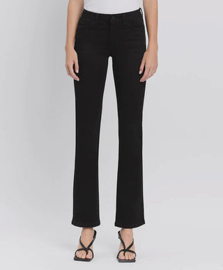 Black Mid Rise Bootcut