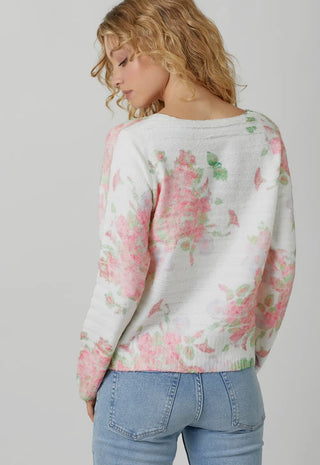 Ivory Floral Sweater