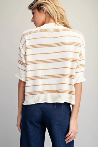 Honey Oat Stripe Sweater