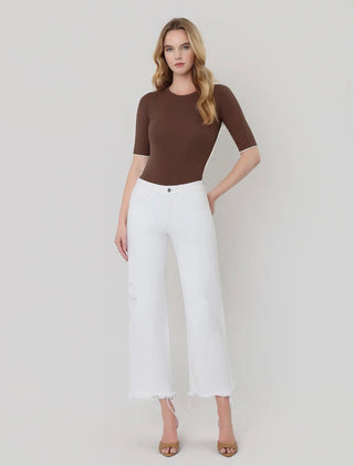 Optic White Wide Leg Denim