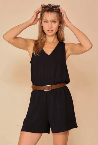 Black Resort Romper