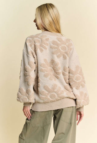 Floral Textured Sweater