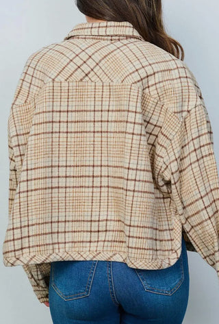 Taupe Plaid Jacket