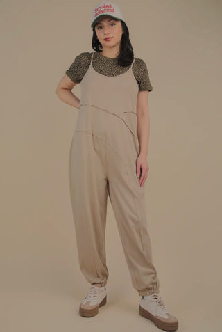 Mocha Comfy Knit Jumpsuit