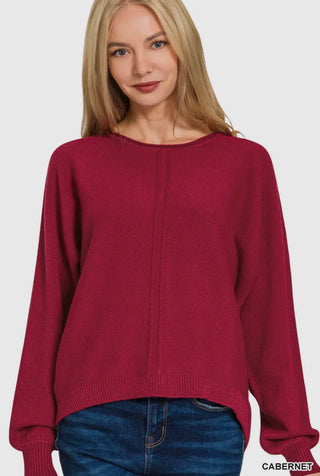 Cabernet Double Seam Sweater