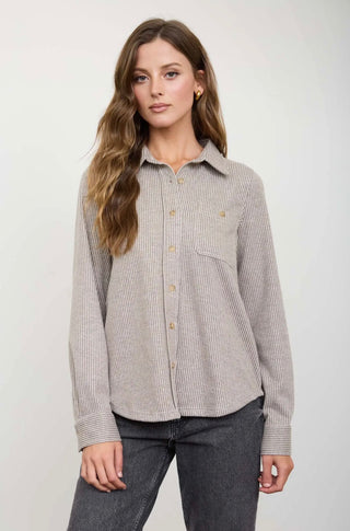 Stripe Woven Button Down