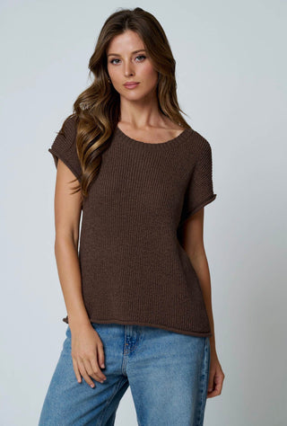 Chocolate Brown Crew Neck Sweater