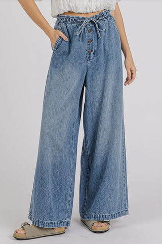 Ellie Denim Wide Leg Pant