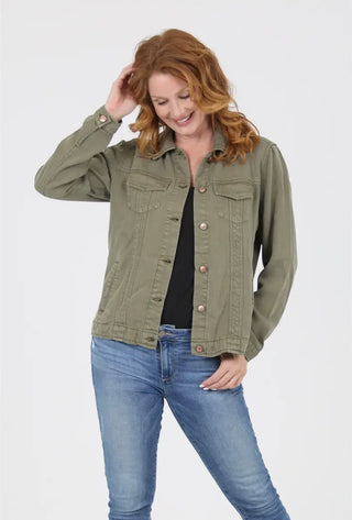 Olive Tencel Washed Jacket
