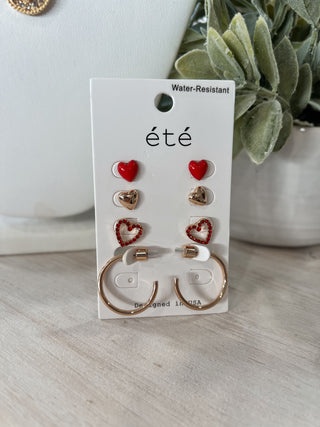 Red Heart & Hoop set