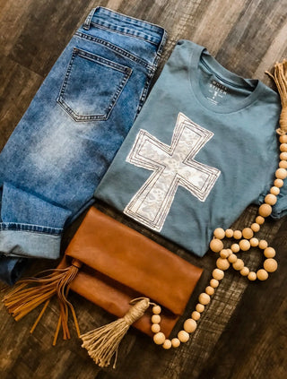 Lace Cross Tee